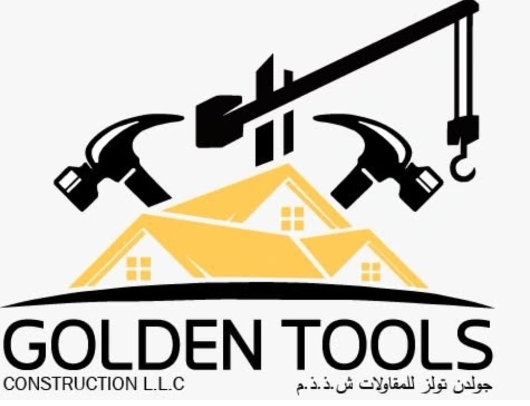Golden Tools Construction Logo