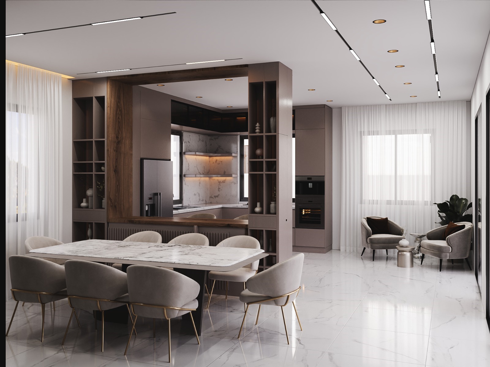 Modern kitchen with island